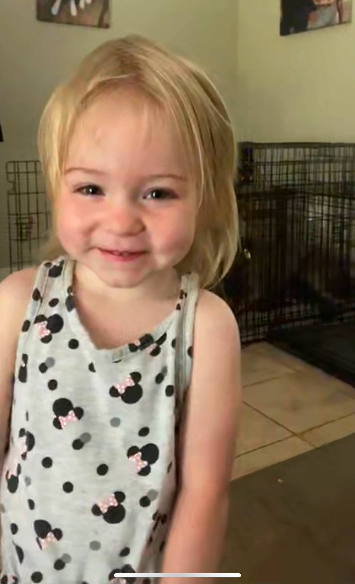 Olivia is registered to the contest to win money with this photo: baby_toddler_clothing, blond, cheek, child, day_dress, dress, eyelash, facial_expression, fun, hair, happy, head, joy, mammal, neck, nose, pattern, person, sleeve, smile