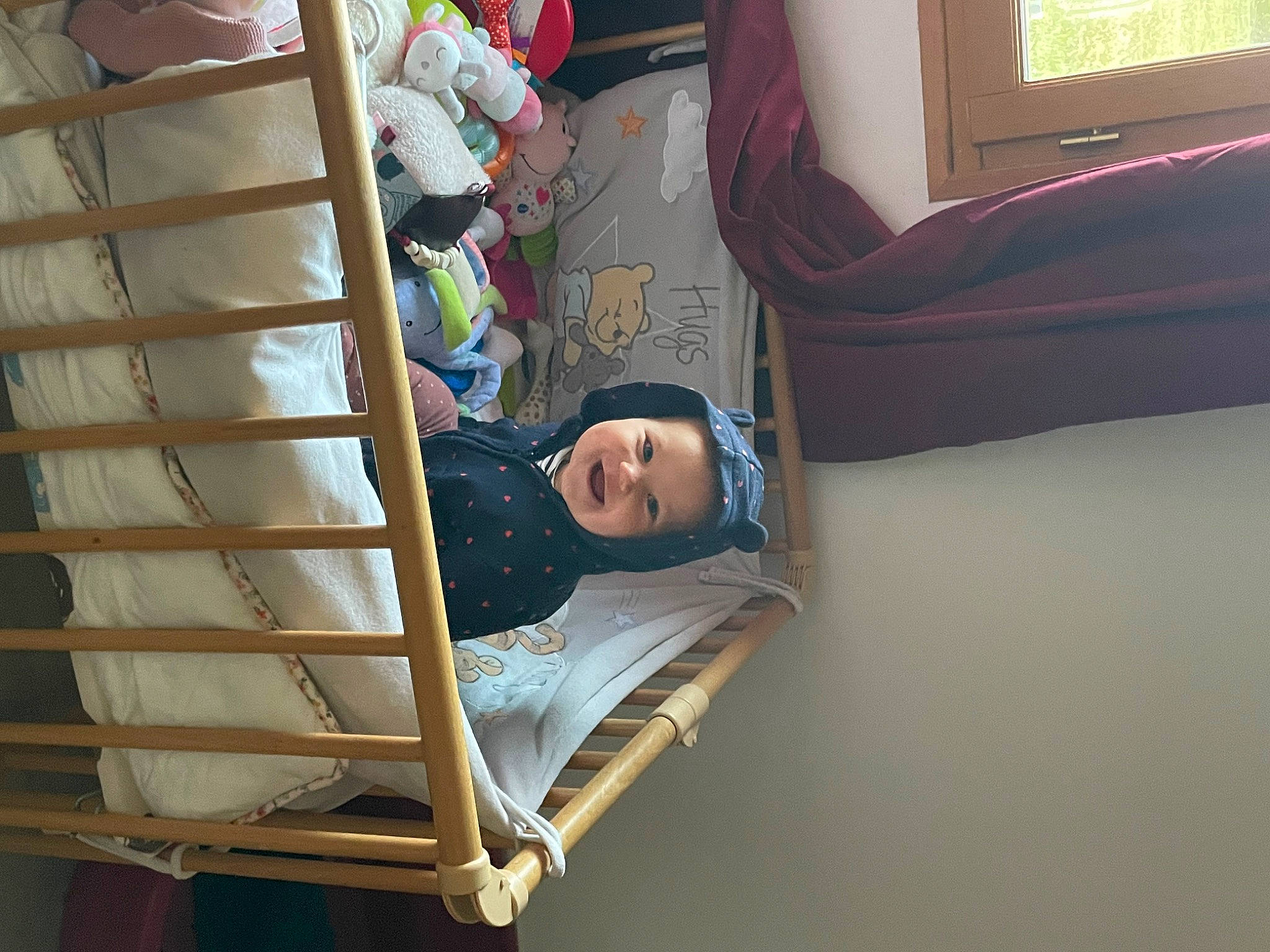 Alison participe au concours pour gagner de l'argent avec cette photo : baby, baby_products, child, comfort, curtain, flooring, fun, hardwood, interior_design, leisure, linens, mammal, person, product, room, textile, toddler, wood