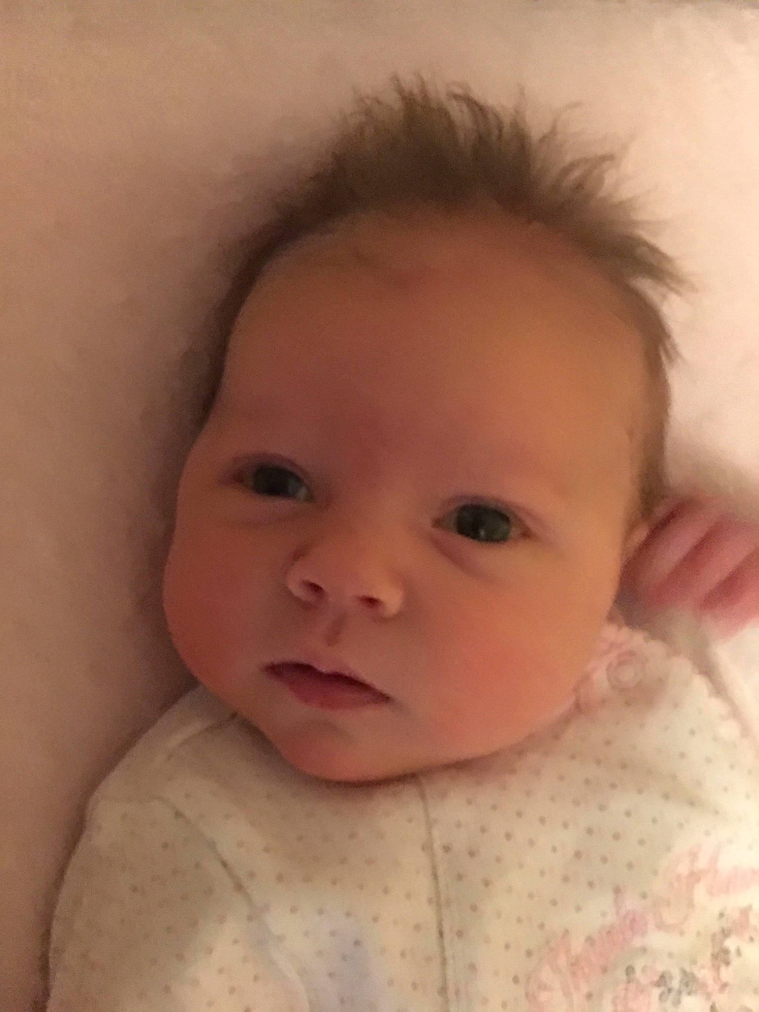 Karlie joined the competition — help win amazing prizes! cheek, child, chin, close_up, ear, eye, eyebrow, face, forehead, head, infant, iris, lip, mouth, neck, nose, person, skin, toddler
