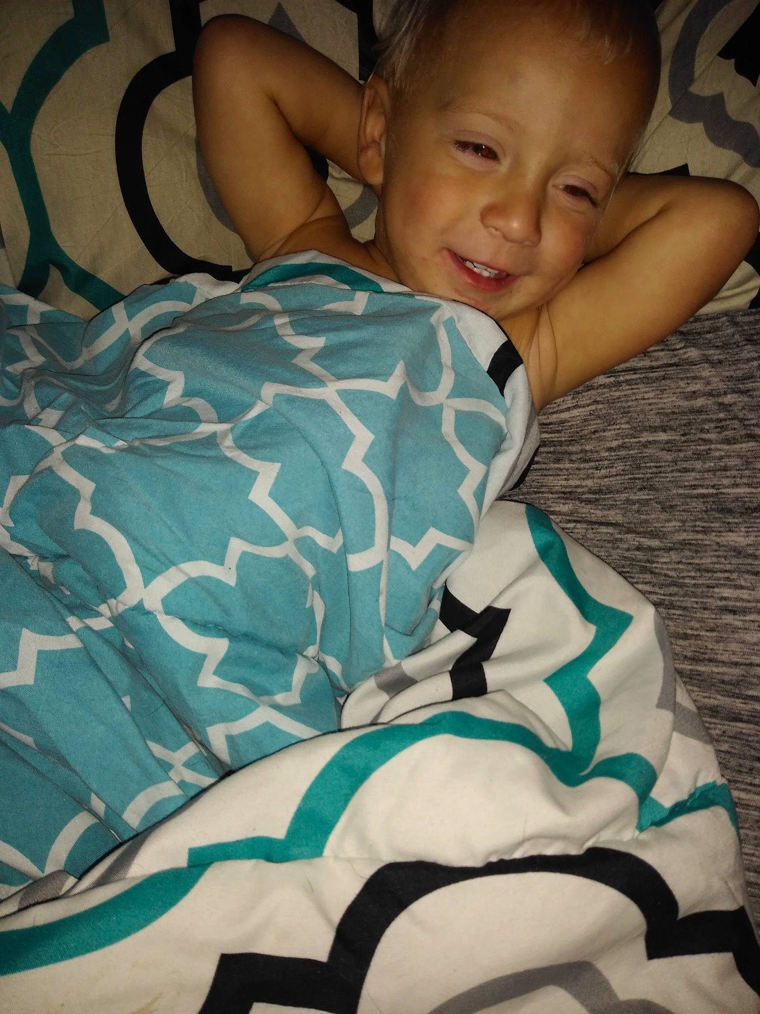 Xavier joined the competition — help win amazing prizes! baby, bedtime, blanket, child, joy, linens, nap, person, sleep, toddler