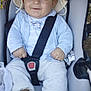 Nadir participe au concours pour gagner de l'argent avec cette photo : baby, bucket_hat, car_seat, child, smile, cute, straps, clothing, infant, sitting, outdoor, happy, face, headwear, safety, car, baby_clothes, footwear, blanket, seatbelt