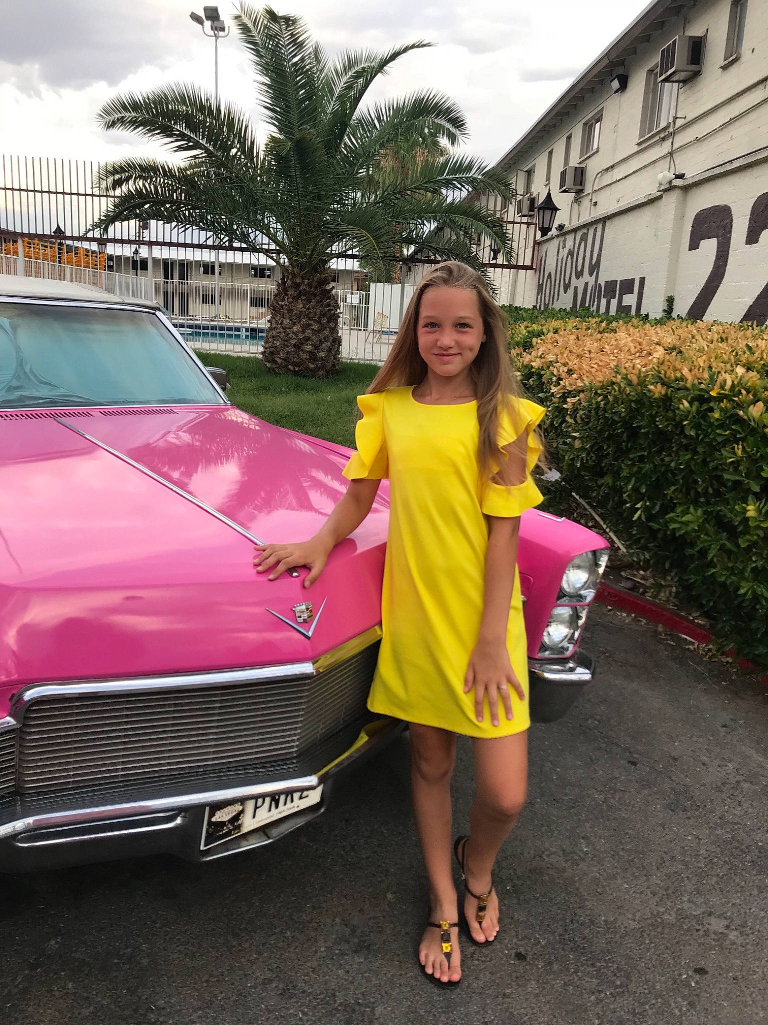 Lina joined the competition — help win amazing prizes! automotive_design, car, city_car, family_car, fun, girl, joy, luxury_vehicle, mid_size_car, motor_vehicle, person, pink, vacation, vehicle, vintage_car, yellow