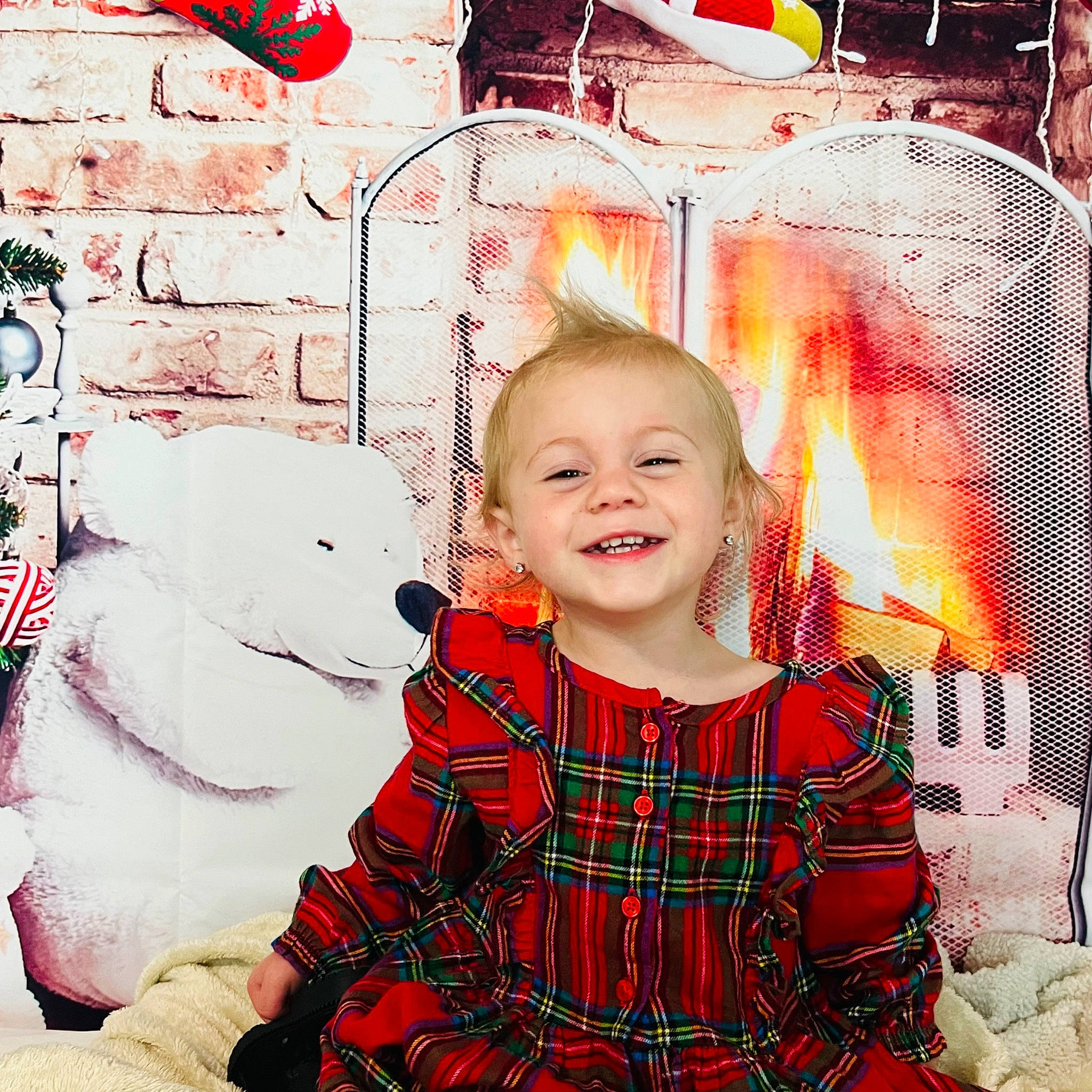 Emberlyn joined the competition — help win amazing prizes! art, baby_toddler_clothing, beauty, carnivore, child, event, facial_expression, fashion, fun, happy, head, holiday, joy, pattern, people, person, photograph, plaid, smile, tartan