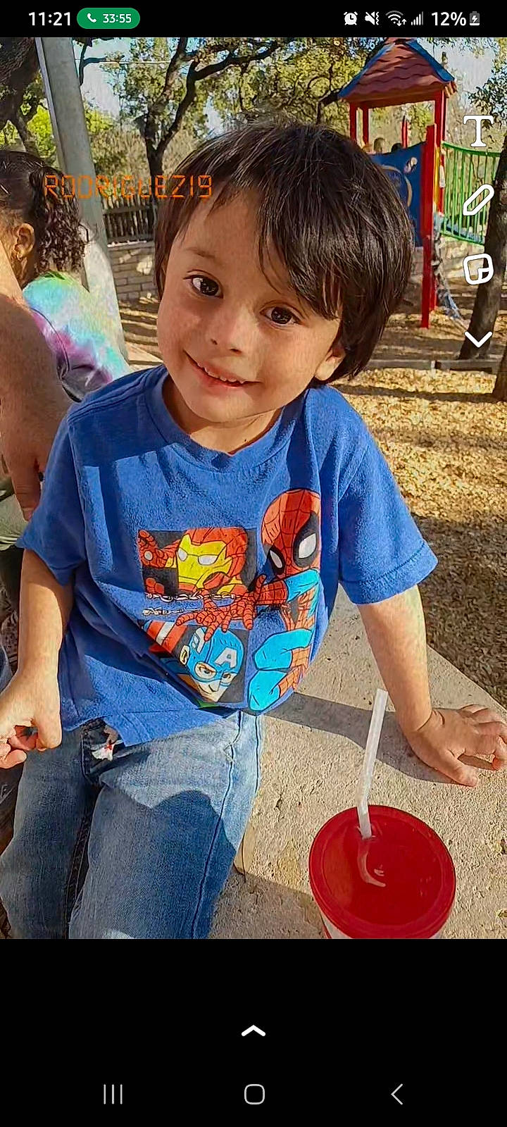 Diego joined the competition — help win amazing prizes! baby_toddler_clothing, child, city, denim, fun, grass, hairstyle, happy, joy, leisure, person, play, recreation, sitting, sleeve, smile, soil, t_shirt, toddler, vacation