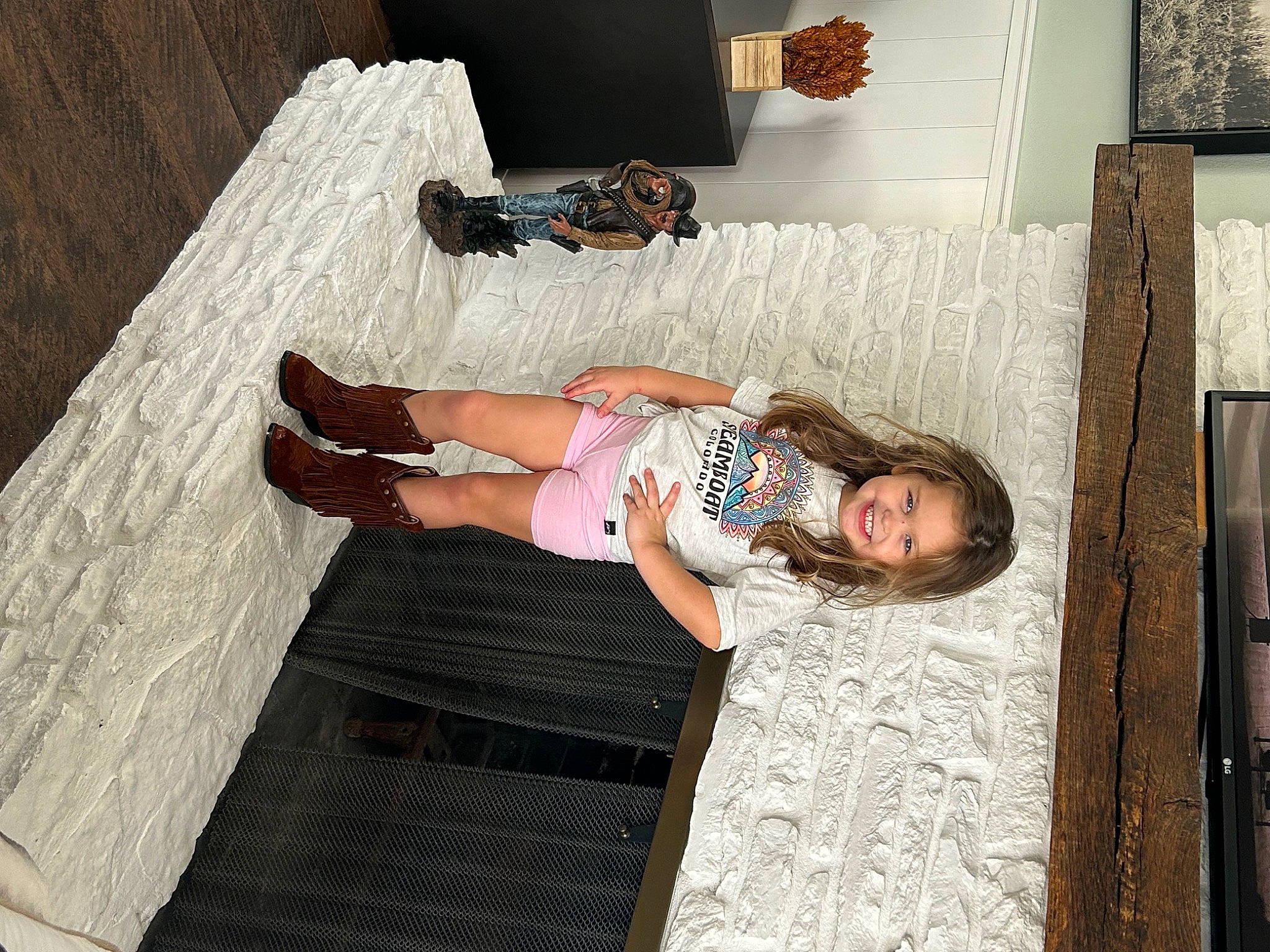 Sunnie joined the competition — help win amazing prizes! baby_toddler_clothing, barefoot, child, comfort, flooring, foot, fun, hardwood, human_leg, joy, knee, lap, leisure, pattern, person, room, sandal, sitting, thigh, toddler