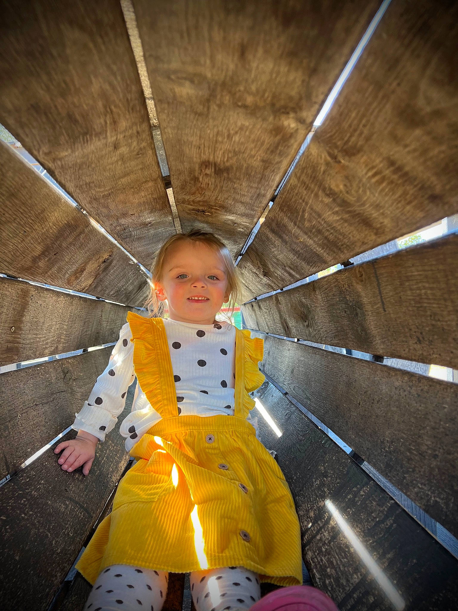 Lillian joined the competition — help win amazing prizes! adventure, child, flash_photography, fun, joy, leisure, pattern, person, recreation, rope, sitting, smile, symmetry, toddler