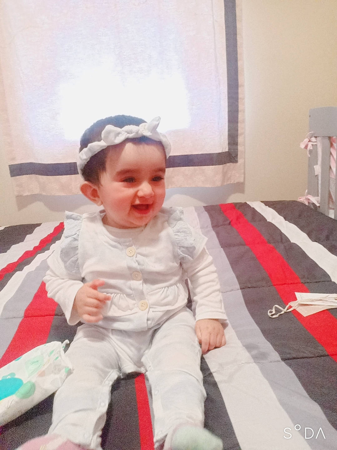 Eva joined the competition — help win amazing prizes! baby, baby_toddler_clothing, carmine, chair, child, comfort, event, eyewear, flooring, fun, goggles, happy, knee, leisure, person, room, sitting, sleeve, smile, sunglasses