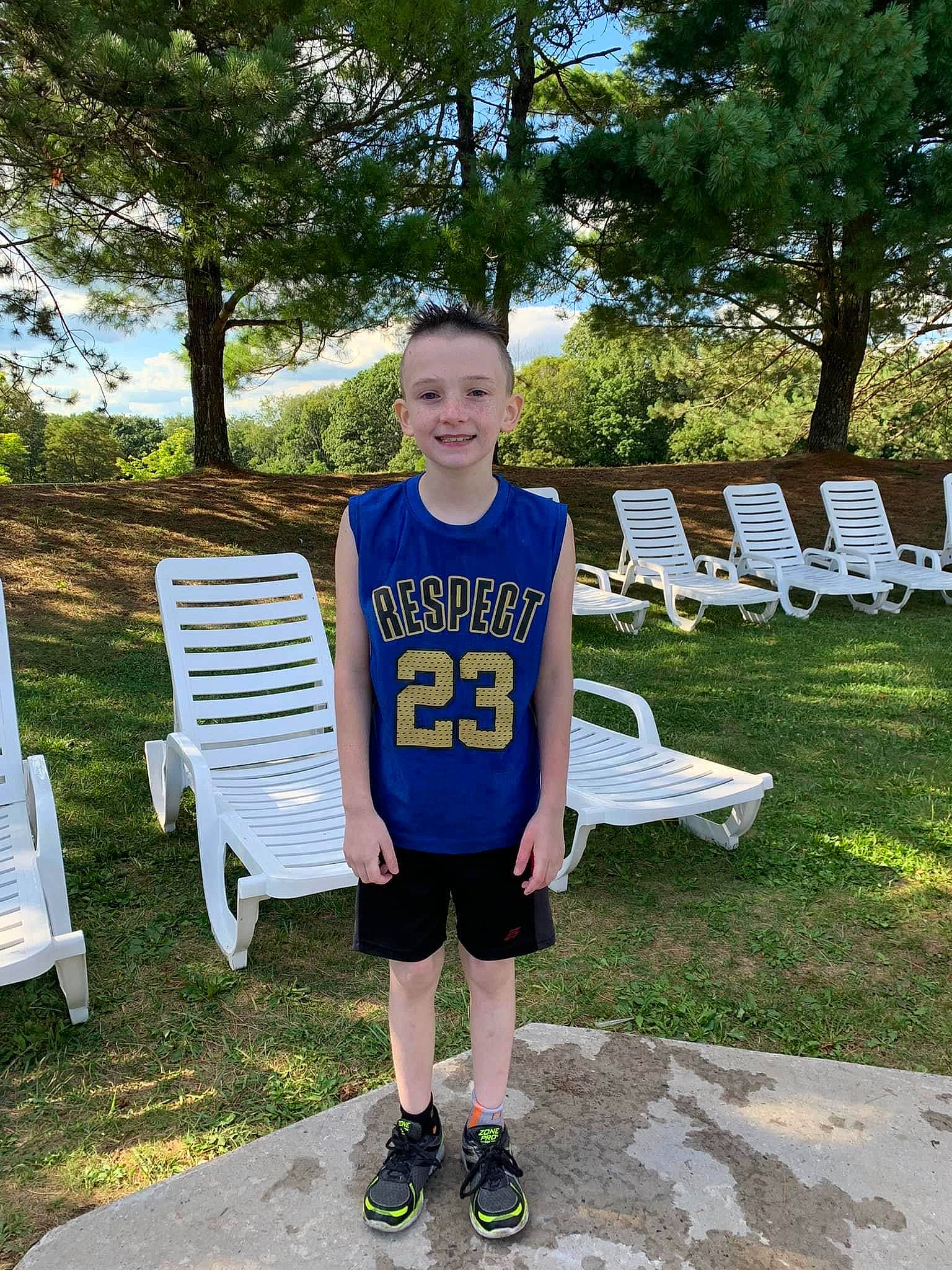 Gavin joined the competition — help win amazing prizes! chair, child, competition_event, electric_blue, event, fun, grass, happy, joy, leisure, person, plant, recreation, running, shorts, sitting, sportswear, t_shirt, team, toddler