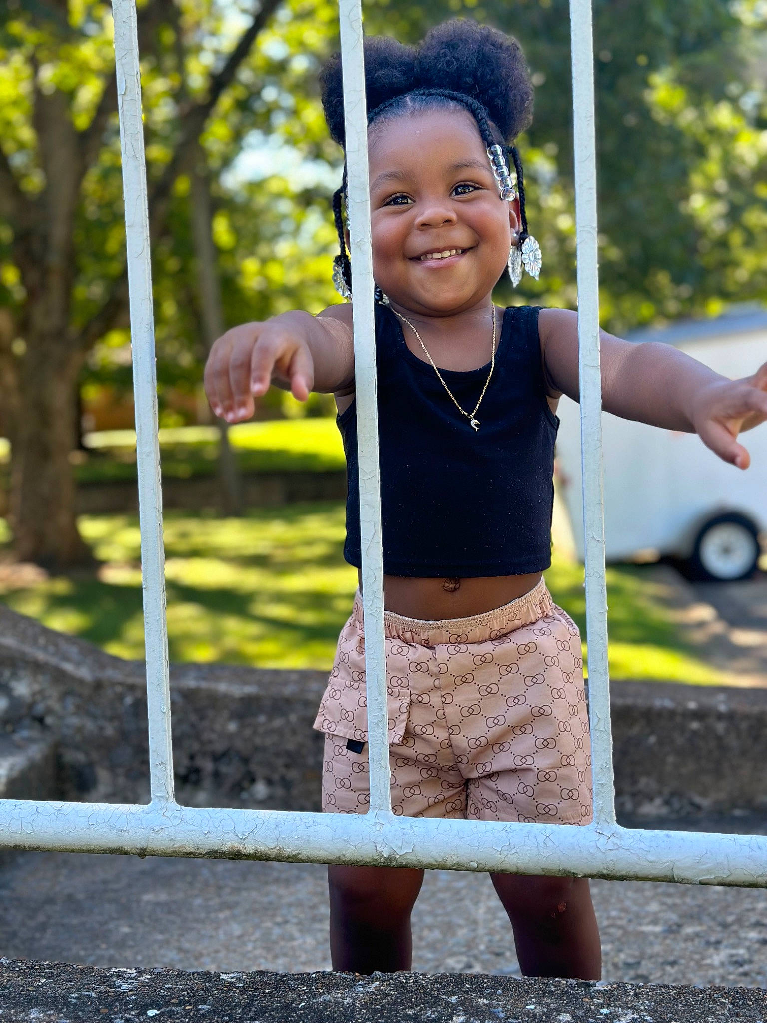 Anova joined the competition — help win amazing prizes! child, city, fun, grass, happy, joy, leisure, outdoor_play_equipment, people_in_nature, person, plant, playground, recreation, shorts, smile, standing, swing, t_shirt, tire, toddler