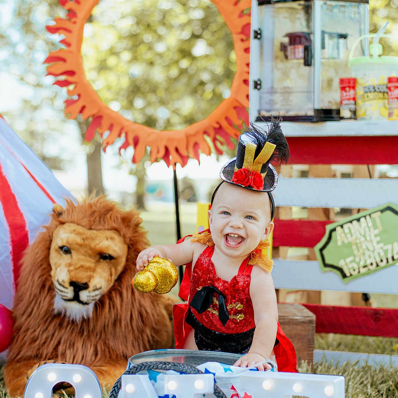 Madelyn joined the competition — help win amazing prizes! animal, architecture, baby, building, clothing, costume, dinosaur, face, grass, head, nature, outdoors, park, person, photography, plant, portrait, reptile, shelter, toy