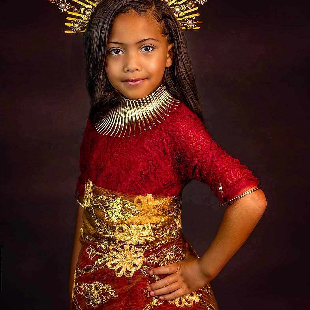 Karmen is registered to the contest to win money with this photo: accessories, blouse, child, clothing, costume, dress, eveningdress, face, fashion, female, formalwear, girl, gown, head, jewelry, lady, necklace, person, photography, portrait