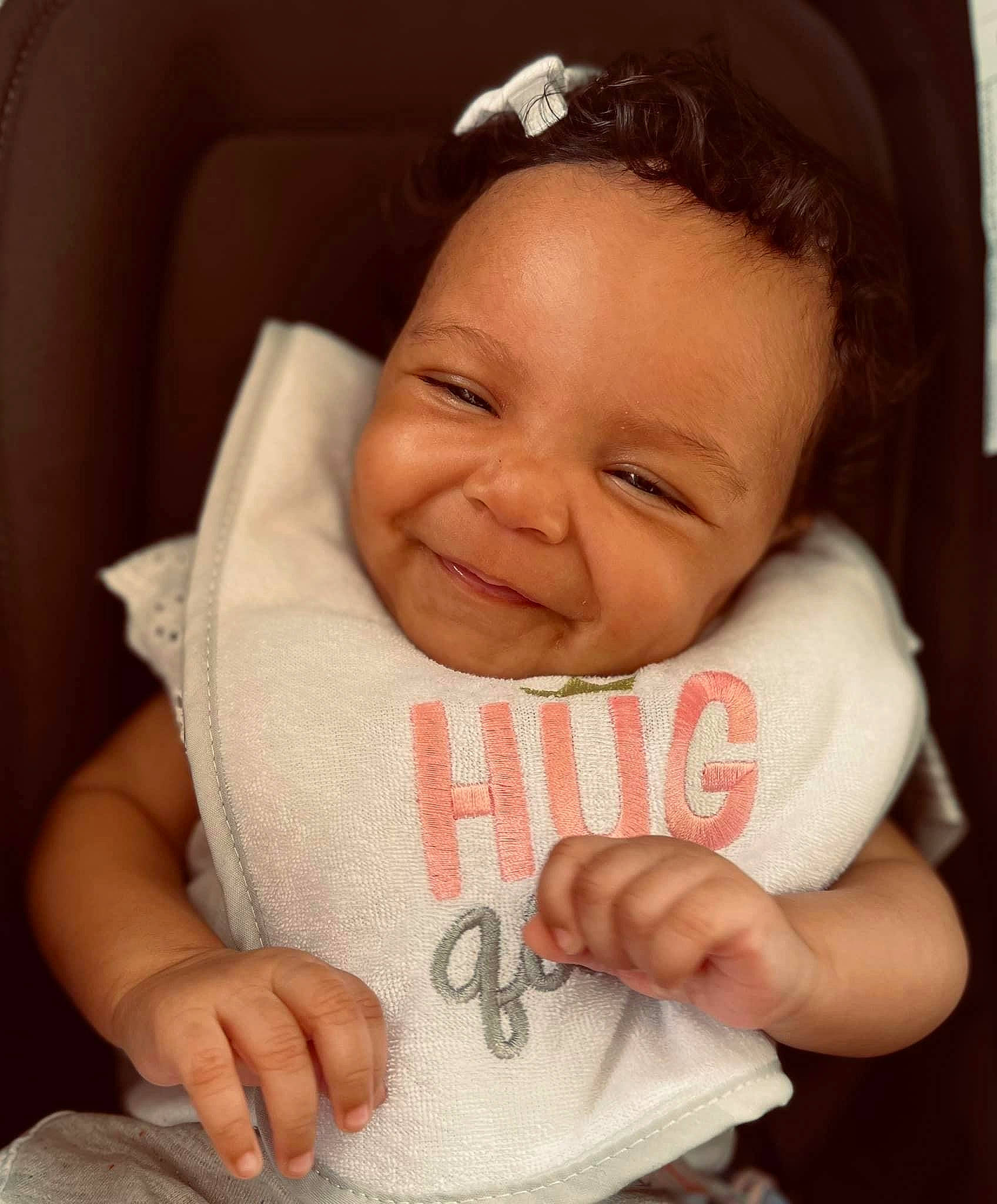 Princess joined the competition — help win amazing prizes! baby, baby_toddler_clothing, cheek, comfort, eye, eyebrow, face, gesture, happy, joy, lip, mouth, neck, nose, outerwear, person, product, skin, sleeve, smile