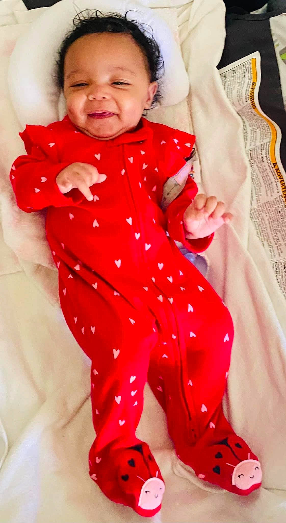 Princess joined the competition — help win amazing prizes! arm, baby_toddler_clothing, dress, face, finger, gesture, happy, leg, neck, outerwear, person, pink, product, red, skin, sleeve, smile, standing, textile, toddler