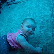 Charlotte Elishka is registered to the contest to win money with this photo: arm, baby, blue_pants, carpet, child, crawling, curious, face, floor, head, home, indoor, infant, legs, person, pink_top, polka_dot, room, skin, young_child