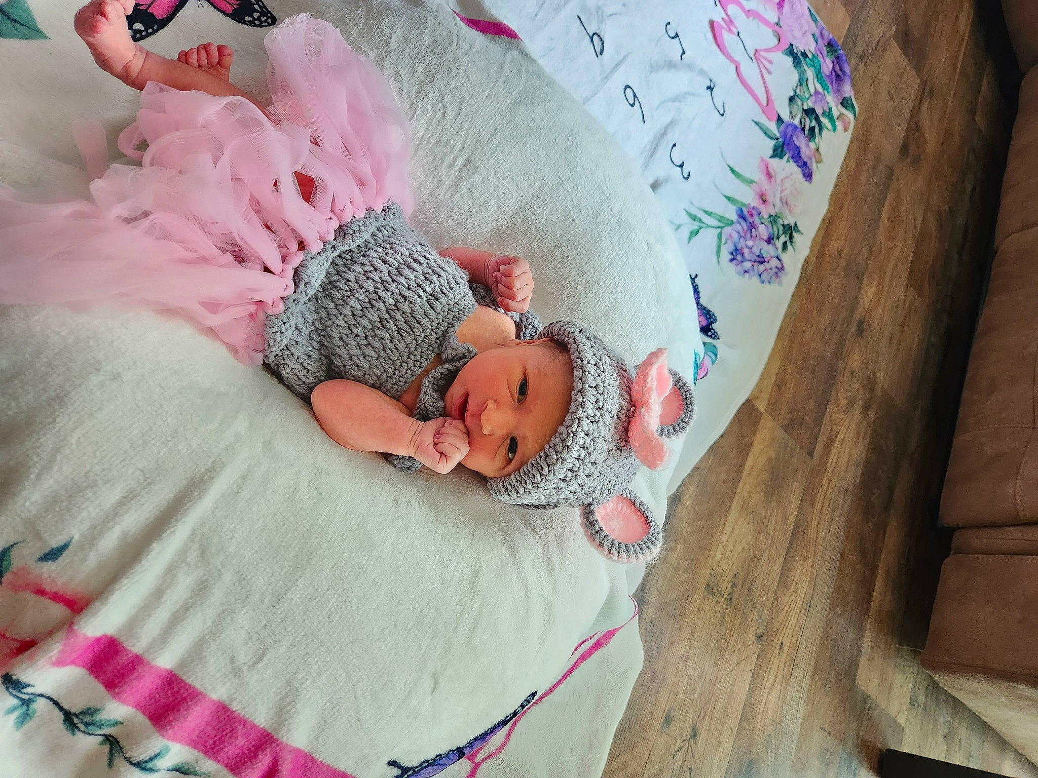 Abigail joined the competition — help win amazing prizes! baby, baby_products, baby_safety, baby_sleeping, baby_toddler_clothing, bedding, bedtime, child, comfort, couch, flooring, headwear, linens, magenta, nap, pattern, person, pink, room, throw_pillow