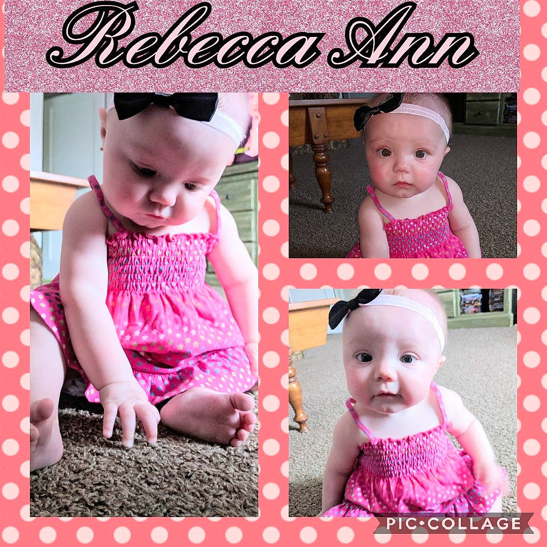 Rebecca joined the competition — help win amazing prizes! baby, baby_toddler_clothing, cheek, child, clothing, eyelash, facial_expression, font, happy, magenta, outerwear, pattern, people, person, pink, product, skin, sleeve, textile, toddler