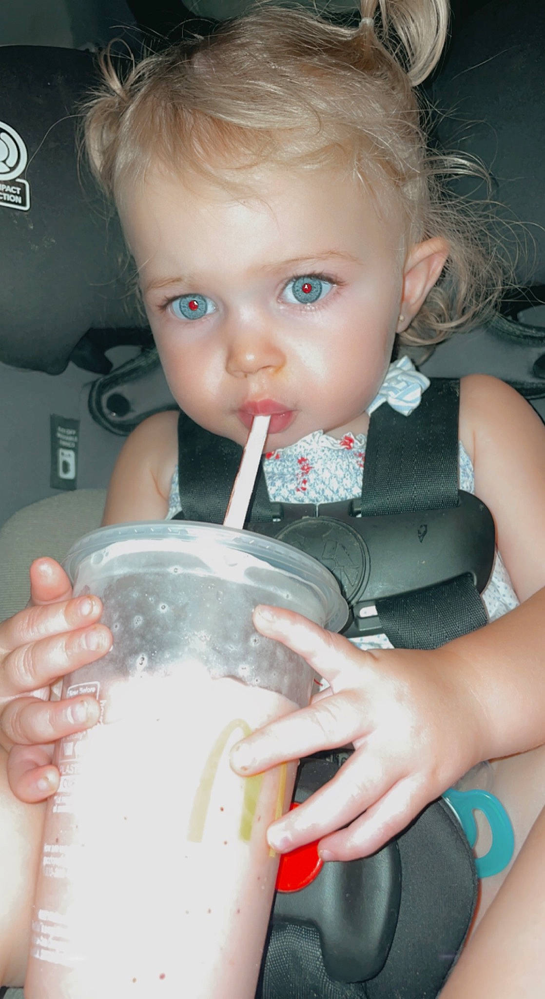 Dallas joined the competition — help win amazing prizes! baby, baby_food, baby_playing_with_food, baby_toddler_clothing, biting, cheek, child, comfort_food, drink, drinking, drinkware, eyelash, finger, food_craving, nail, nose, person, skin, sweetness, toddler