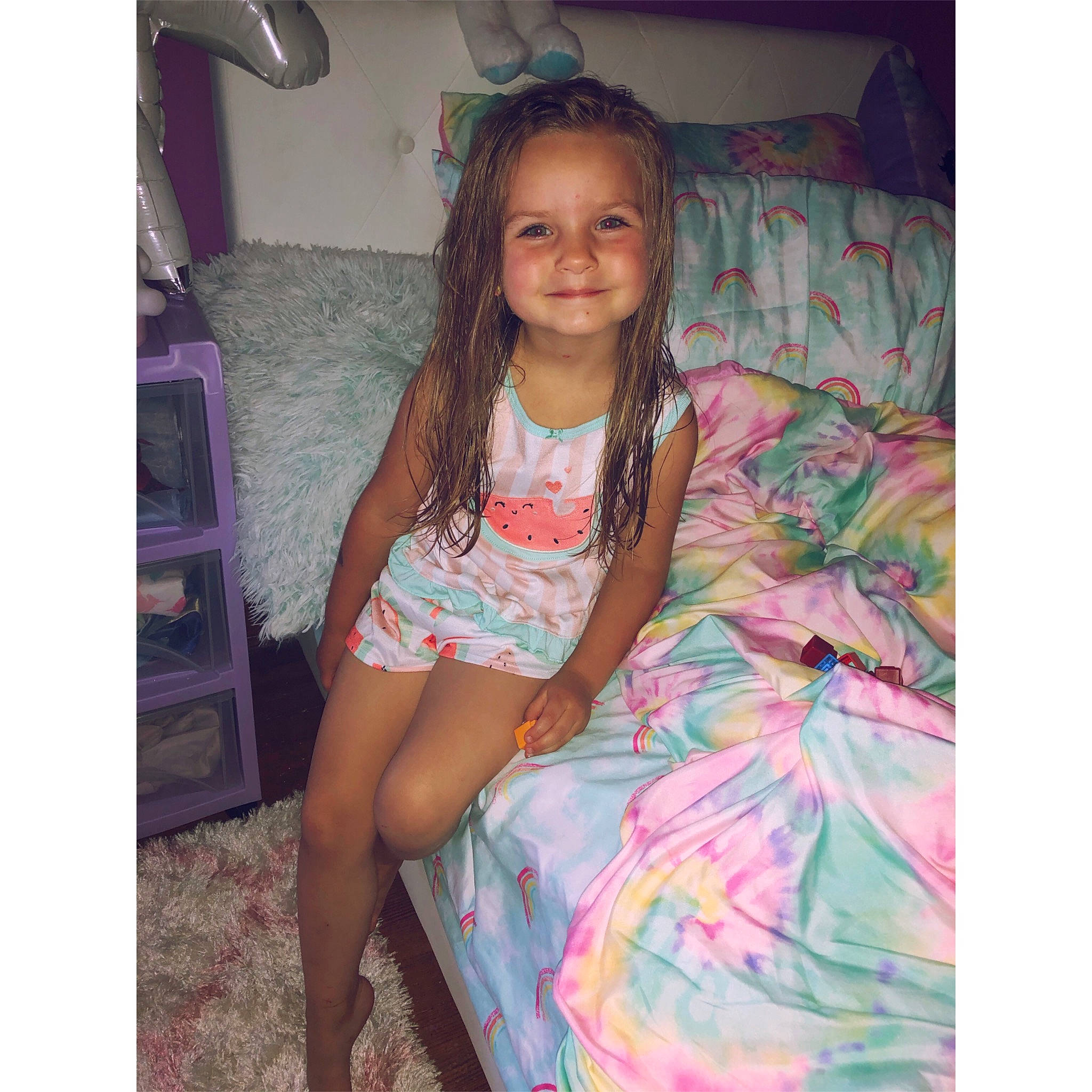 Emma is registered to the contest to win money with this photo: arm, black_hair, dress, eye, face, fun, hair, happy, head, iris, joy, leg, magenta, person, pink, purple, shirt, smile, t_shirt, thigh