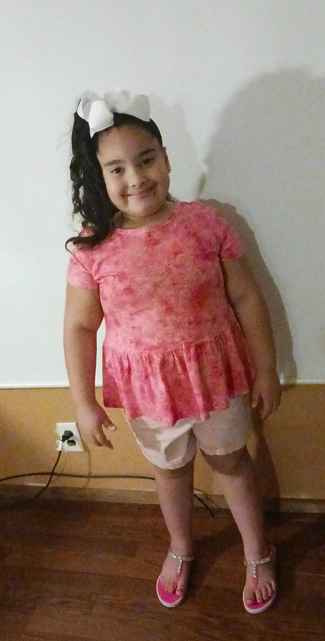 Aurianna Hale is registered to the contest to win money with this photo: baby_toddler_clothing, day_dress, dress, face, fashion_design, hair, happy, joy, knee, leg, magenta, neck, person, pink, shoulder, skin, sleeve, smile, thigh, toddler