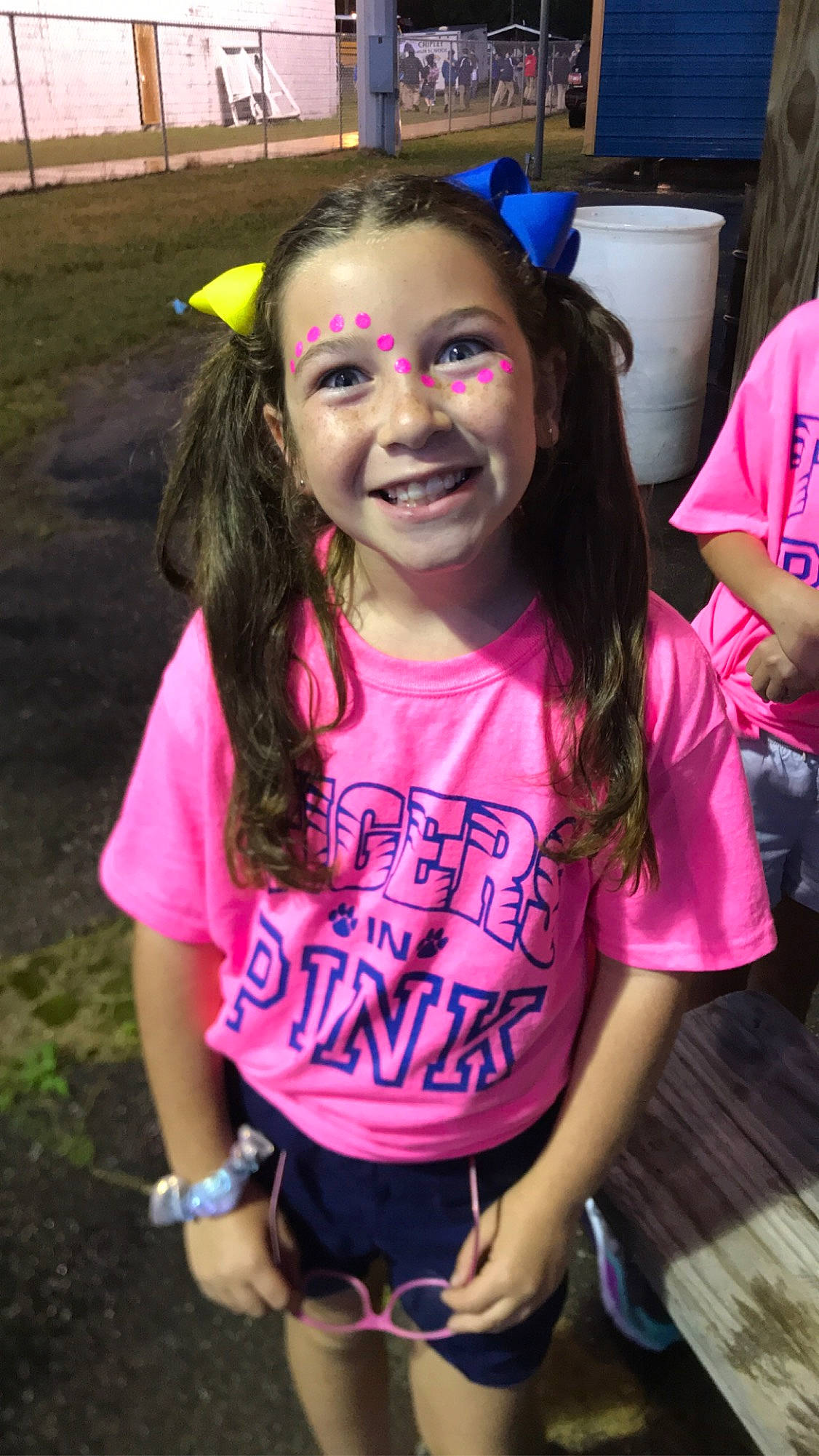 Bryanna is registered to the contest to win money with this photo: cool, event, eyewear, fun, hairstyle, happy, iris, joy, leisure, long_hair, magenta, mouth, person, pink, plant, purple, recreation, shorts, sleeve, smile