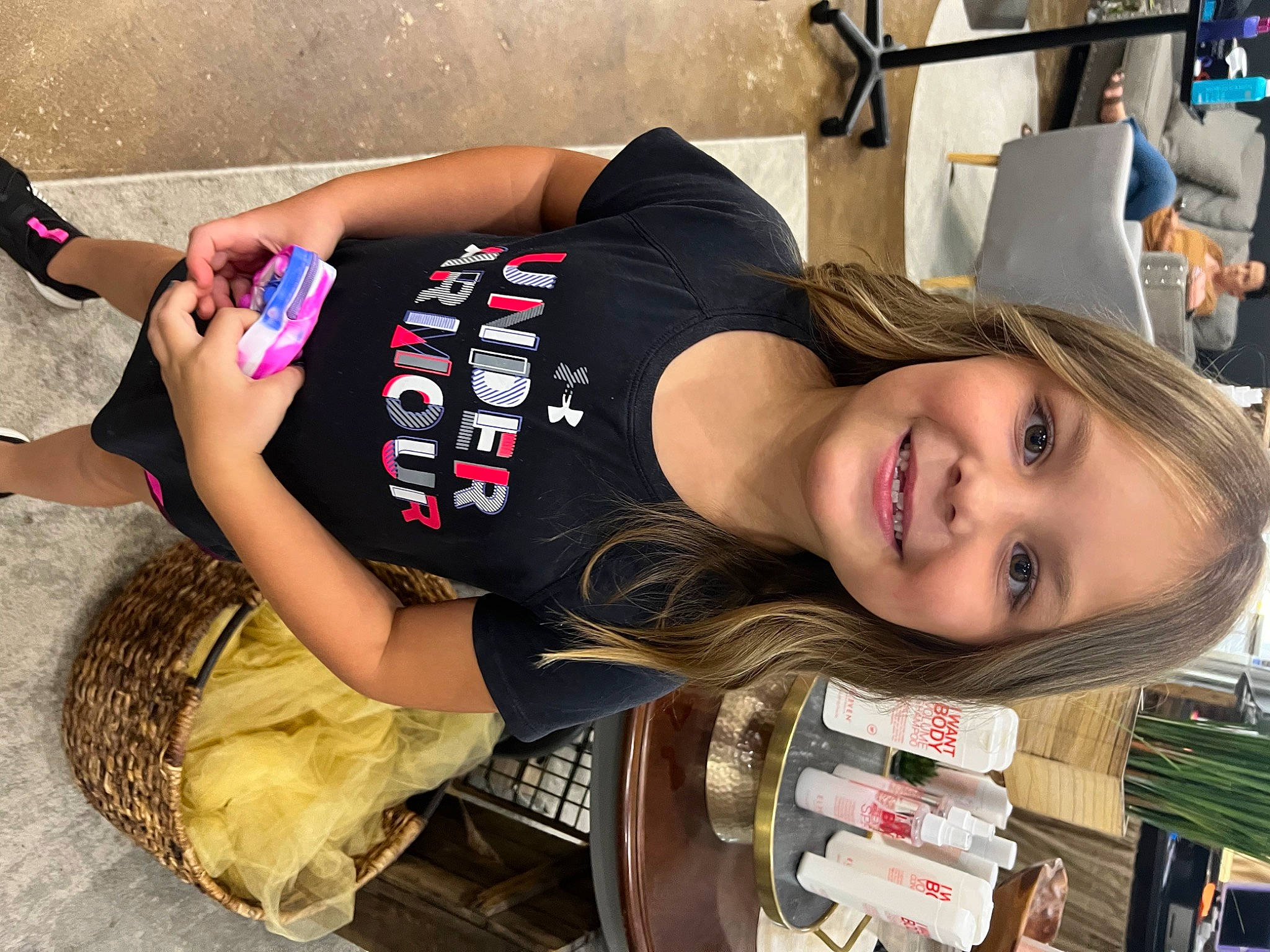 Amora joined the competition — help win amazing prizes! abdomen, automotive_design, blond, brown_hair, elbow, fashion, fun, hairstyle, happy, human_leg, joy, knee, leisure, long_hair, person, product, smile, thigh, travel, trunk