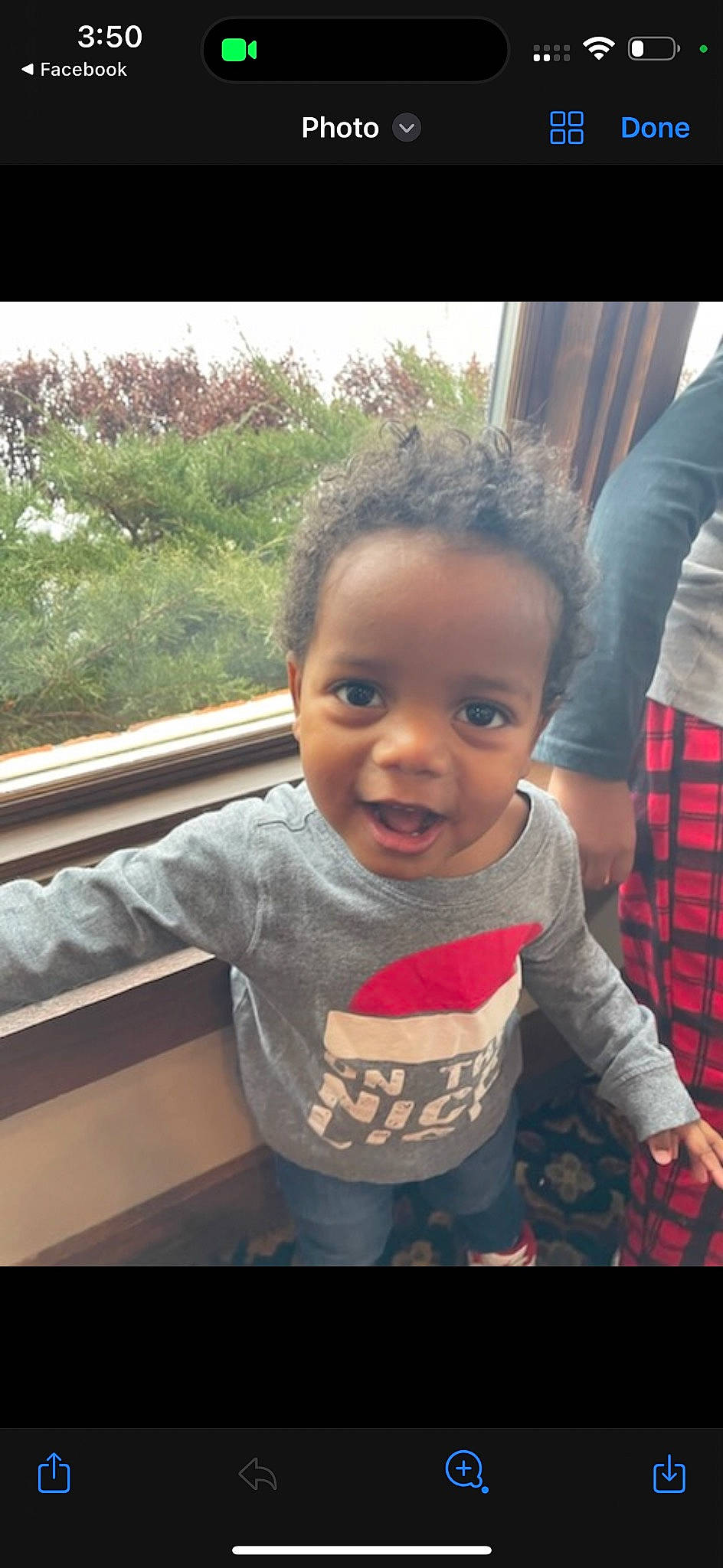 Luka joined the competition — help win amazing prizes! baby, baby_toddler_clothing, beauty, child, cool, eye, fun, grass, hairstyle, happy, person, plaid, plant, sitting, skin, sleeve, smile, t_shirt, tartan, toddler