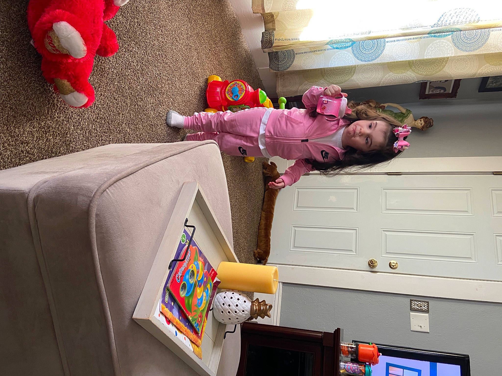 Alexandria joined the competition — help win amazing prizes! art, baby, cabinetry, carmine, child, fun, leisure, magenta, person, pink, play, red, room, textile, toddler, toy, wood