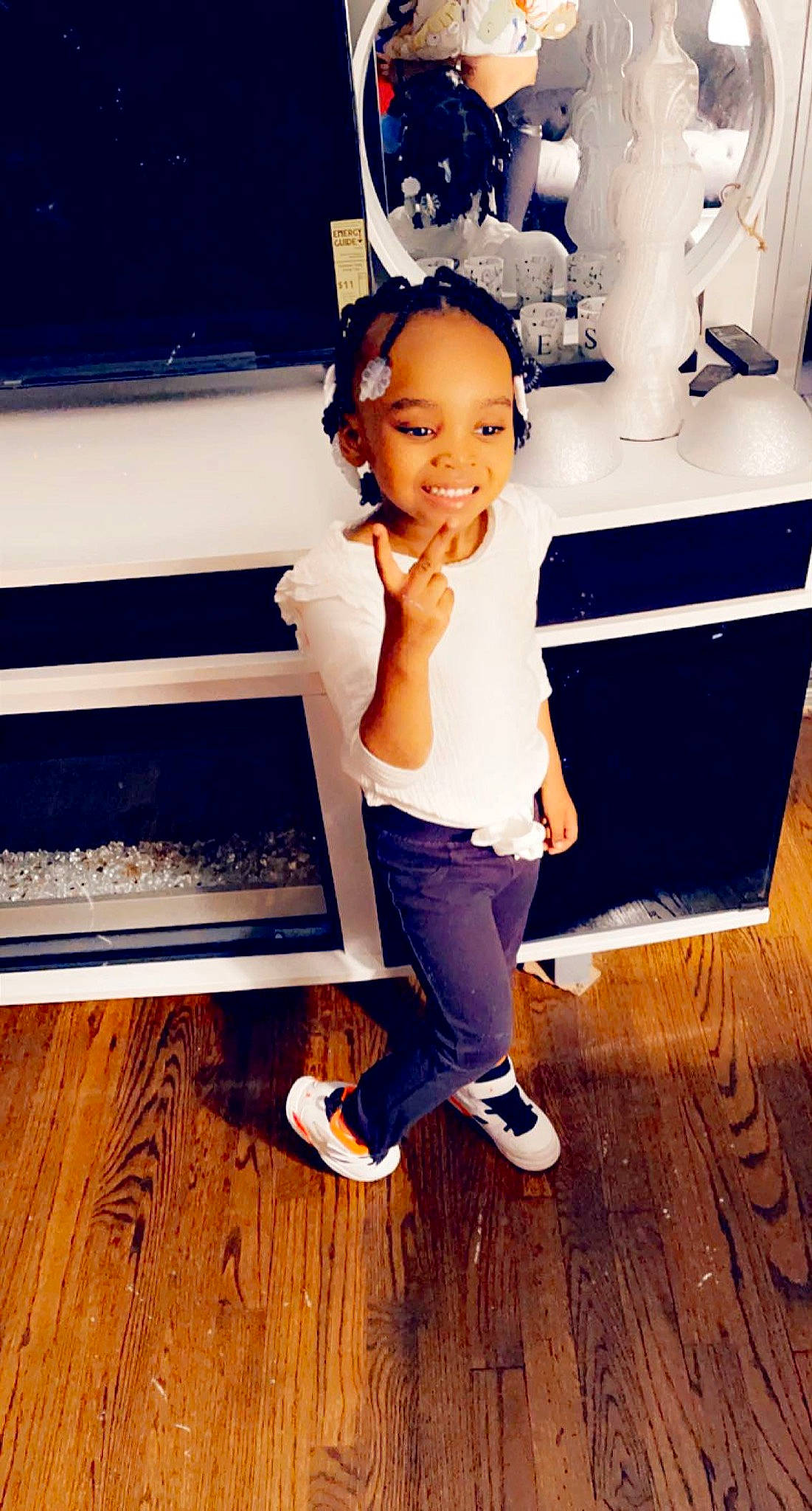 Enylah joined the competition — help win amazing prizes! child, cool, electric_blue, fashion_design, flash_photography, floor, flooring, fun, happy, hardwood, human_leg, joy, leisure, person, room, shoe, sneakers, standing, toddler, travel