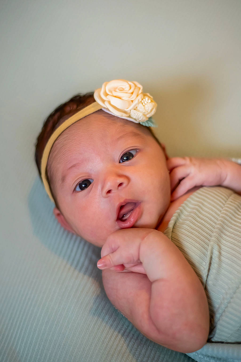 Haiden joined the competition — help win amazing prizes! baby, baby_toddler_clothing, cap, cheek, child, comfort, eyelash, fashion_accessory, hair_accessory, happy, headband, headgear, headpiece, iris, jewellery, lip, nail, peach, person, thumb