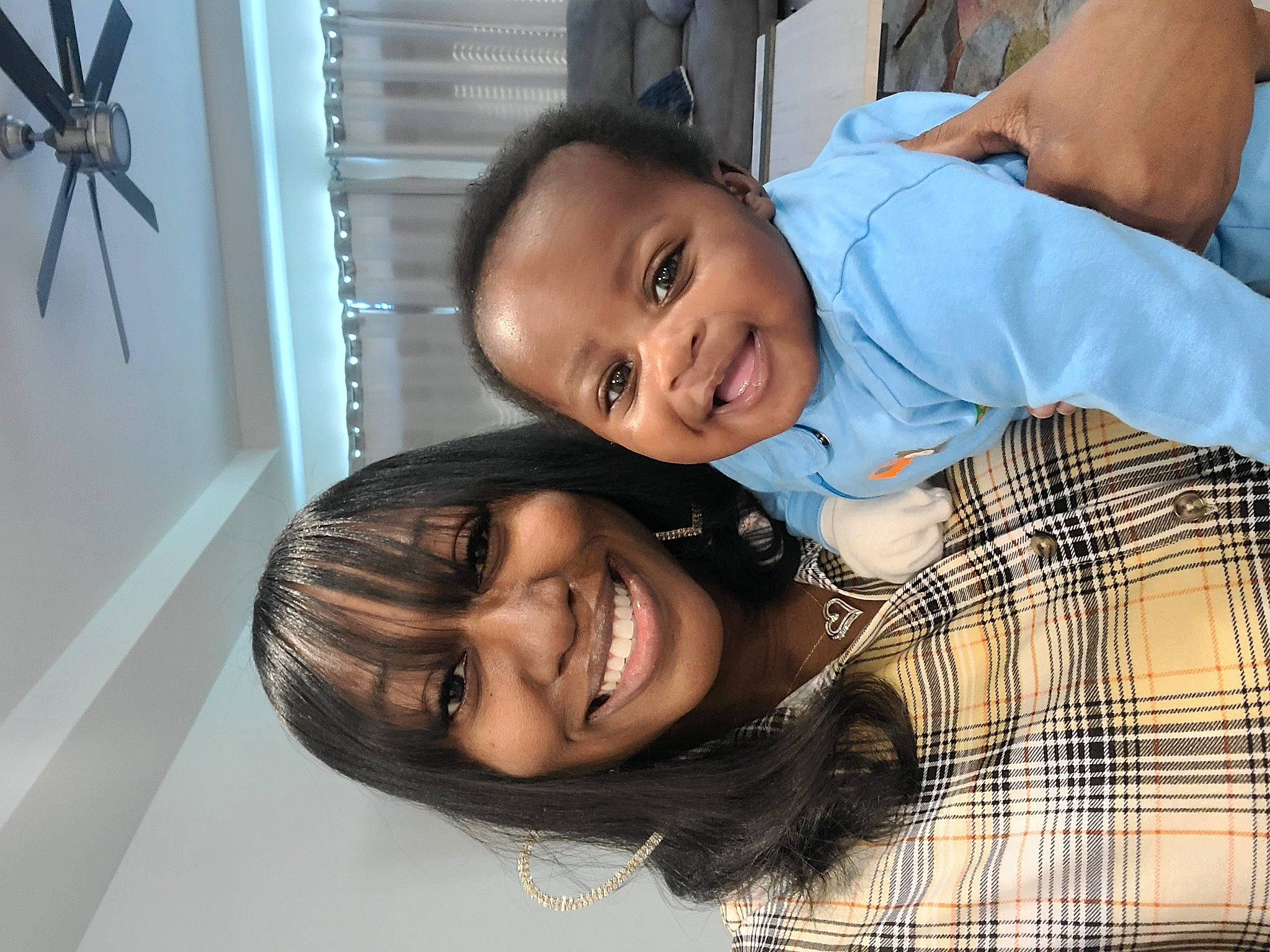 Maxwell joined the competition — help win amazing prizes! beauty, black_hair, cheek, child, event, eye, fun, gesture, happy, head, iris, joy, mouth, nose, person, plaid, skin, smile, tartan, toddler