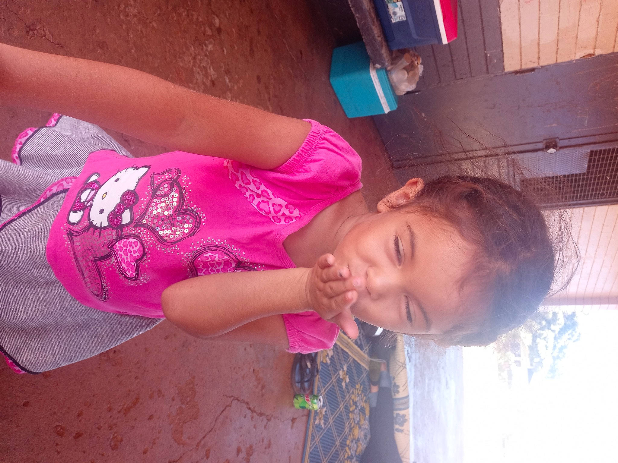 Robyn joined the competition — help win amazing prizes! child, cool, elbow, fun, happy, human_leg, leisure, magenta, mouth, pattern, person, photography, pink, skin, smile, t_shirt, thigh, tints_and_shades, toddler, vacation