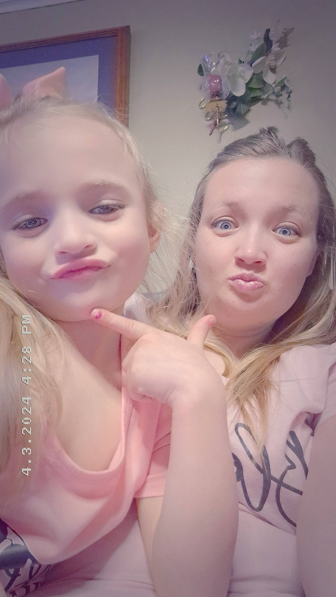 Zoei is registered to the contest to win money with this photo: chest, dress, eye, eyebrow, eyelash, face, fashion_design, flash_photography, gesture, hair, hairstyle, happy, head, iris, lip, makeover, neck, person, pink, shoulder