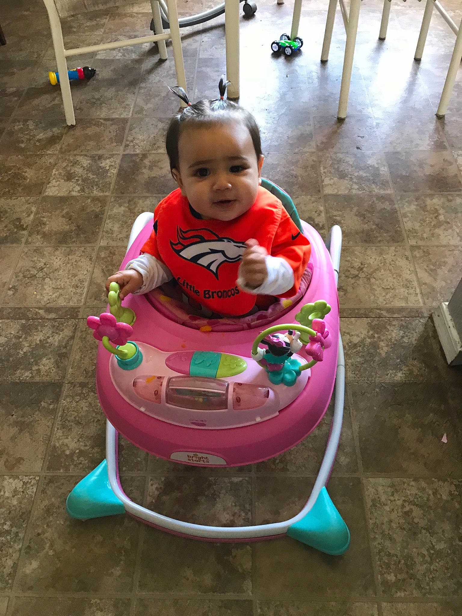 Alayah is registered to the contest to win money with this photo: baby_carriage, baby_products, chair, child, fun, infant, leisure, person, pink, play, product, recreation, toddler, toy