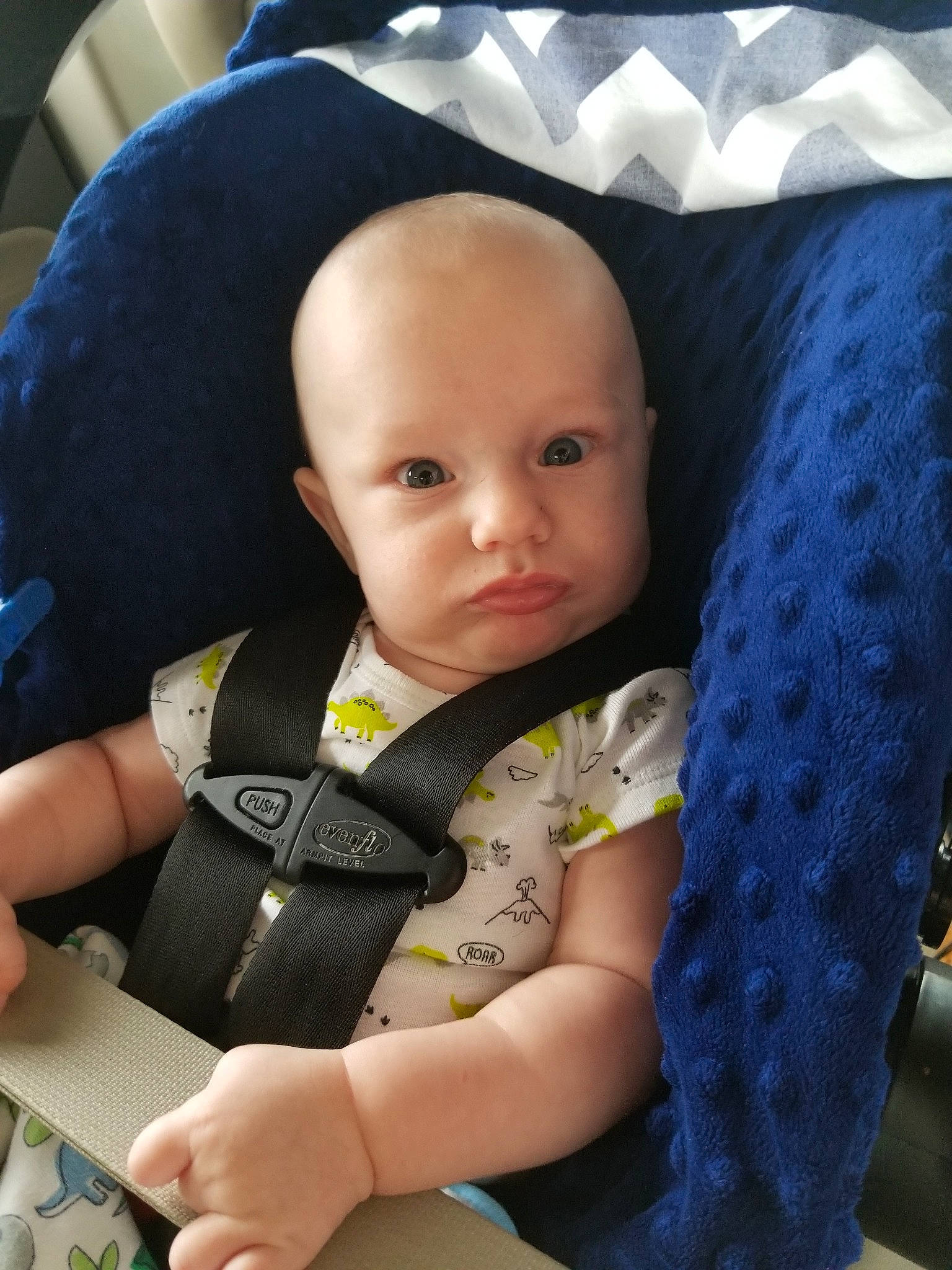 Liam joined the competition — help win amazing prizes! baby, baby_carriage, baby_in_car_seat, baby_products, car_seat, cheek, child, hand, head, person, product, sitting, skin, smile, toddler