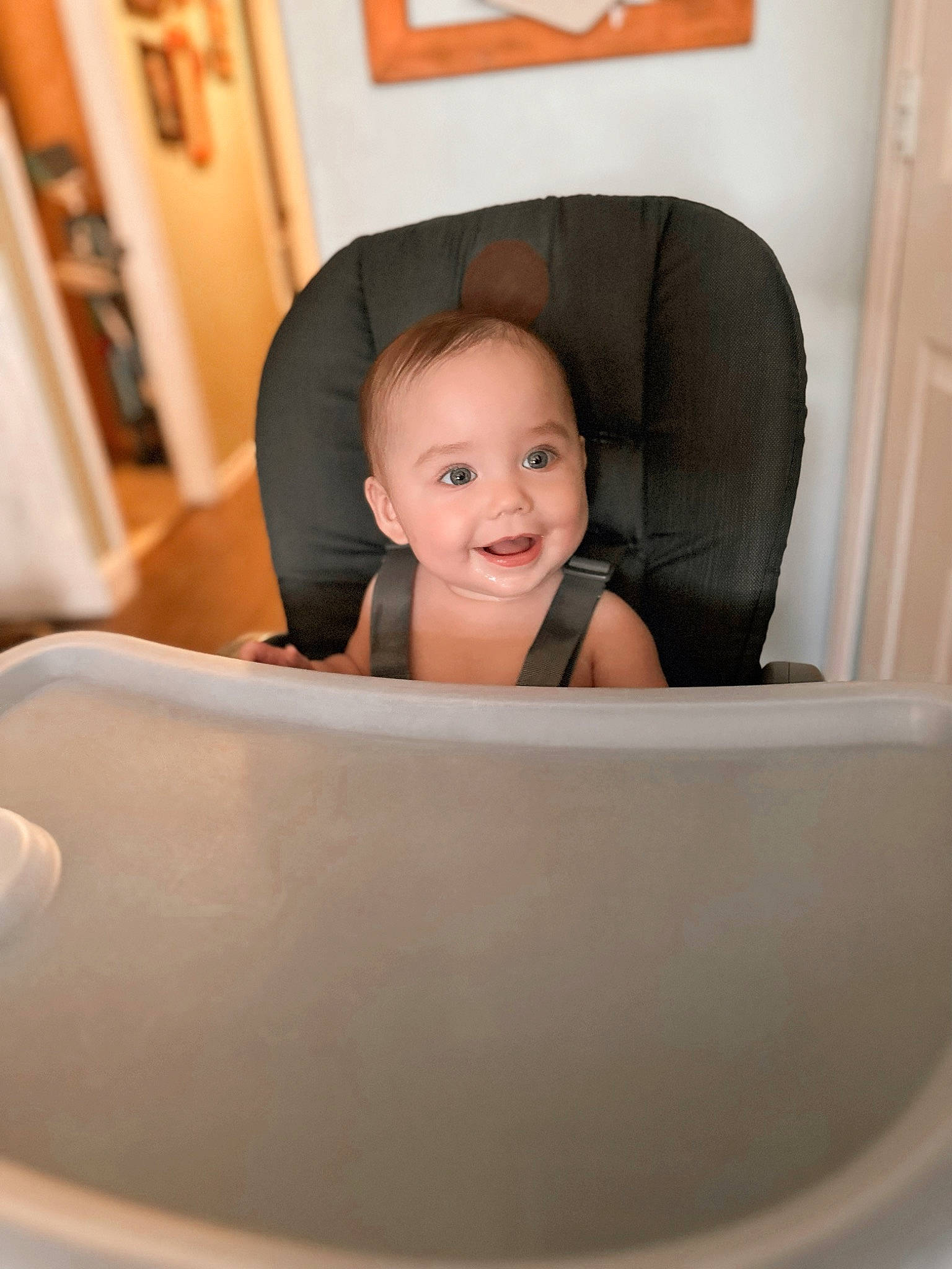 Lennon joined the competition — help win amazing prizes! baby, bathing, bathtub, child, circle, comfort, door, eye, flooring, fun, joy, laugh, leisure, person, picture_frame, plumbing, plumbing_fixture, product, room, sitting