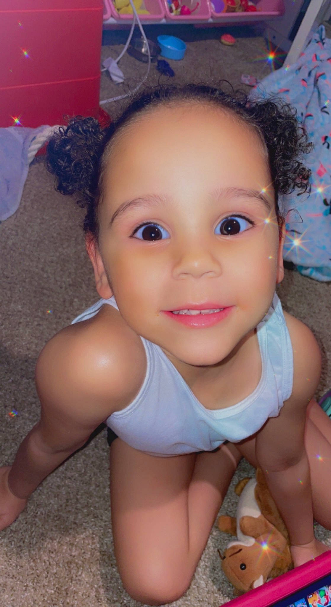 Ryleigh is registered to the contest to win money with this photo: black_hair, cheek, chest, chin, eye, eyebrow, eyelash, facial_expression, hairstyle, happy, human_body, iris, joint, joy, lip, mouth, neck, nose, person, pink