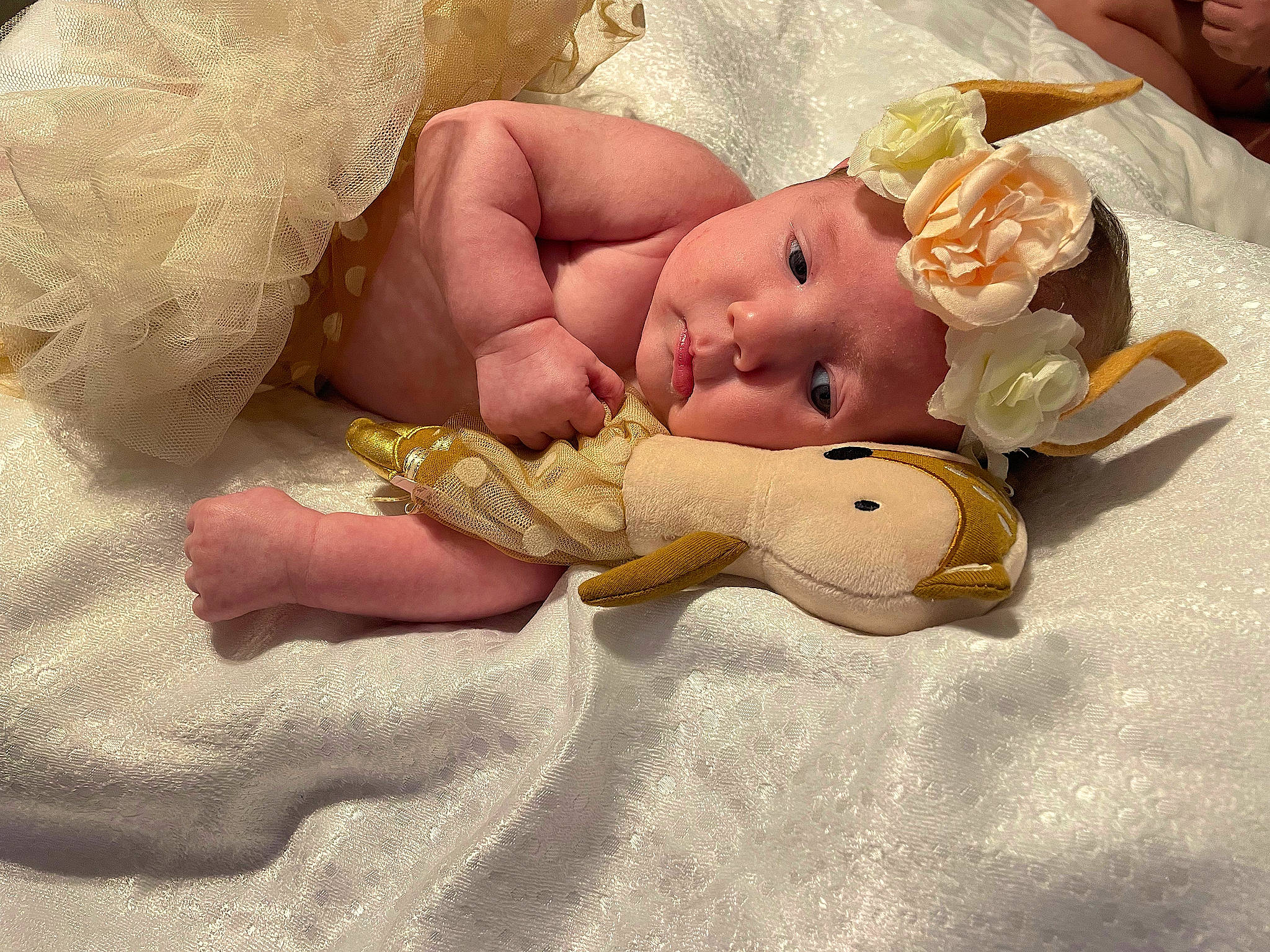 Lainey joined the competition — help win amazing prizes! baby, baby_products, baby_safety, baby_sleeping, baby_toddler_clothing, child, comfort, fashion_accessory, fur, headpiece, headwear, jewellery, linens, nail, peach, person, petal, plush, stuffed_toy, thumb