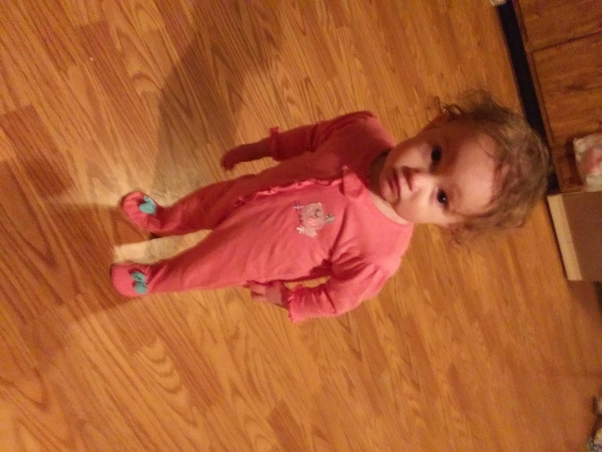 Adelene joined the competition — help win amazing prizes! baby, child, finger, floor, flooring, fun, hardwood, leg, person, pink, play, toddler, wood, wood_flooring