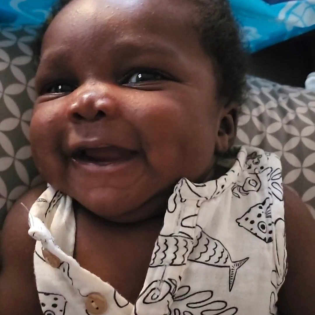 Oluwaseyi joined the competition — help win amazing prizes! accessories, baby, babylaughing, earring, face, happy, head, jewelry, laughing, necklace, person, photography, portrait, smile