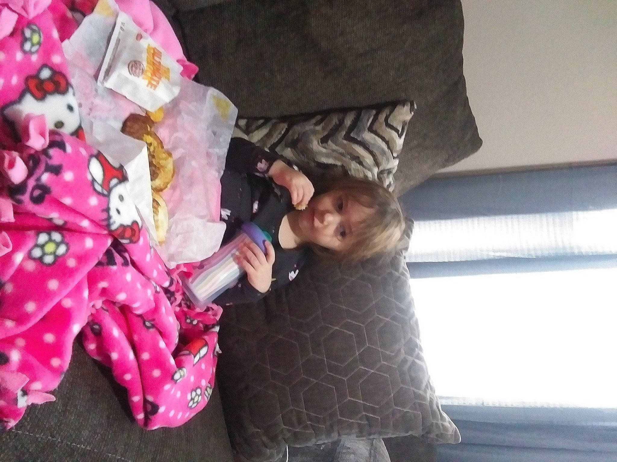 Lilliana joined the competition — help win amazing prizes! baby, baby_toddler_clothing, carmine, child, comfort, costume, dress, event, fashion_accessory, fun, fur, happy, linens, magenta, pattern, person, pink, plant, purple, toddler