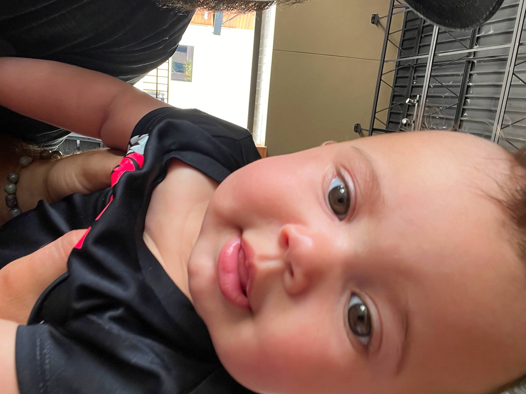 Ivy Rose is registered to the contest to win money with this photo: audio_equipment, baby, baby_products, baby_toddler_clothing, cheek, chest, child, ear, eyelash, forehead, fun, jaw, lip, mouth, neck, nose, person, personal_protective_equipment, skin, smile