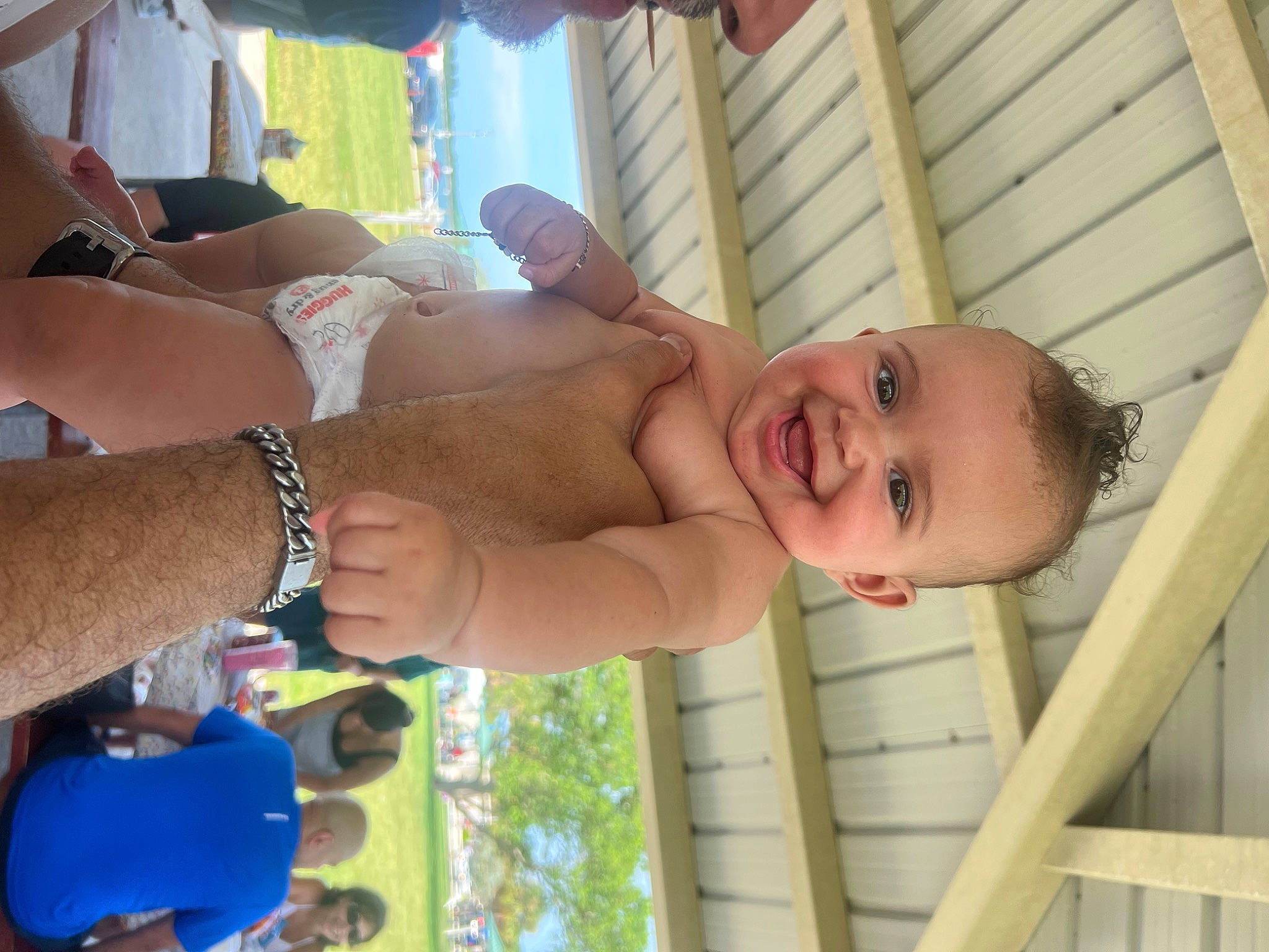 Ivy Rose is registered to the contest to win money with this photo: baby, baby_toddler_clothing, barechested, chest, child, fun, happy, joy, leisure, person, product, recreation, shorts, skin, smile, summer, sunglasses, thigh, toddler, trunk