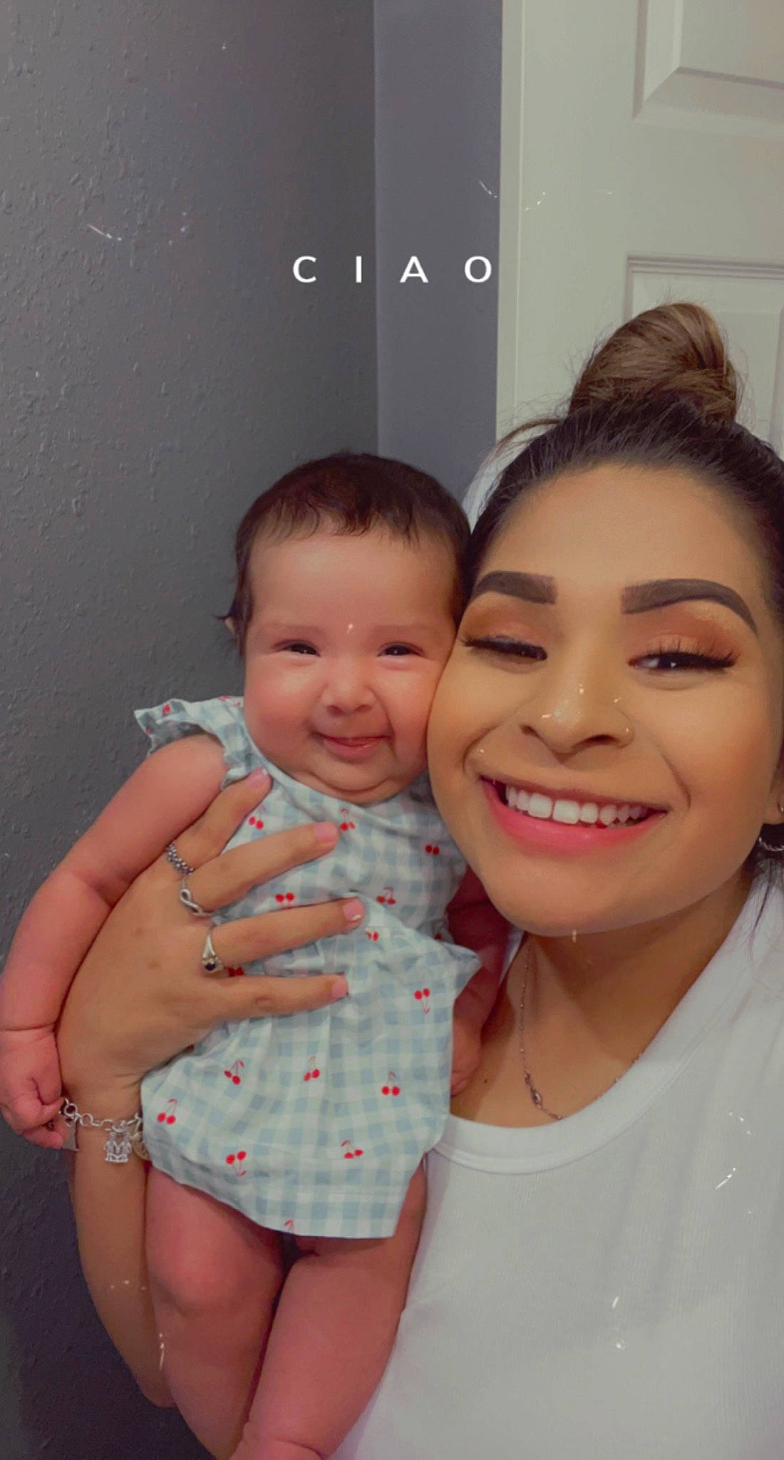 Amelia Rose joined the competition — help win amazing prizes! arm, cheek, eye, eyelash, face, facial_expression, hair, hand, happy, head, iris, joy, lip, mouth, neck, nose, person, plant, shoulder, skin