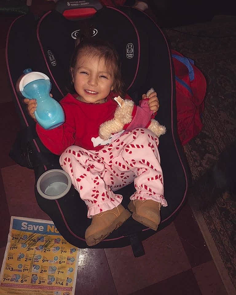 Callie joined the competition — help win amazing prizes! arm, baby, baby_products, baby_toddler_clothing, car_seat, child, comfort, fun, happy, human_leg, joy, knee, lap, leg, person, pink, room, sitting, smile, thigh