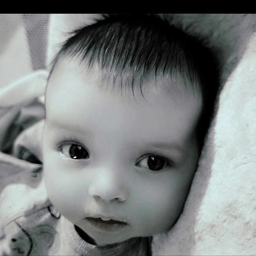 Dawn joined the competition — help win amazing prizes! adorable, baby, black_and_white, blanket, child, closeup, cute, expression, eyes, face, hair, head, infant, monochrome, person, portrait, resting, skin, soft, young