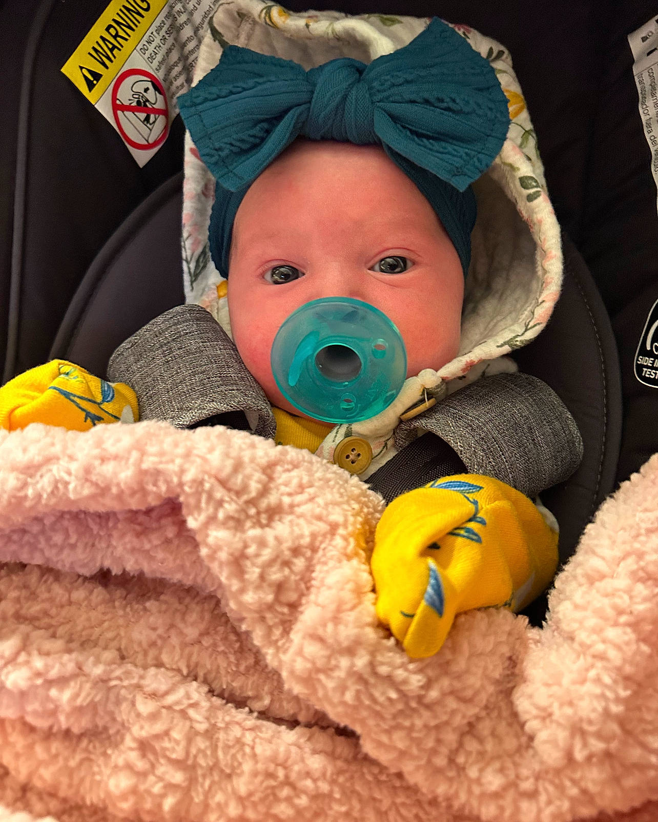 Adalyn joined the competition — help win amazing prizes! baby, baby_products, baby_safety, baby_sleeping, baby_toddler_clothing, cheek, child, comfort, face, hat, headgear, linens, person, plush, room, skin, stuffed_toy, textile, toddler, toy