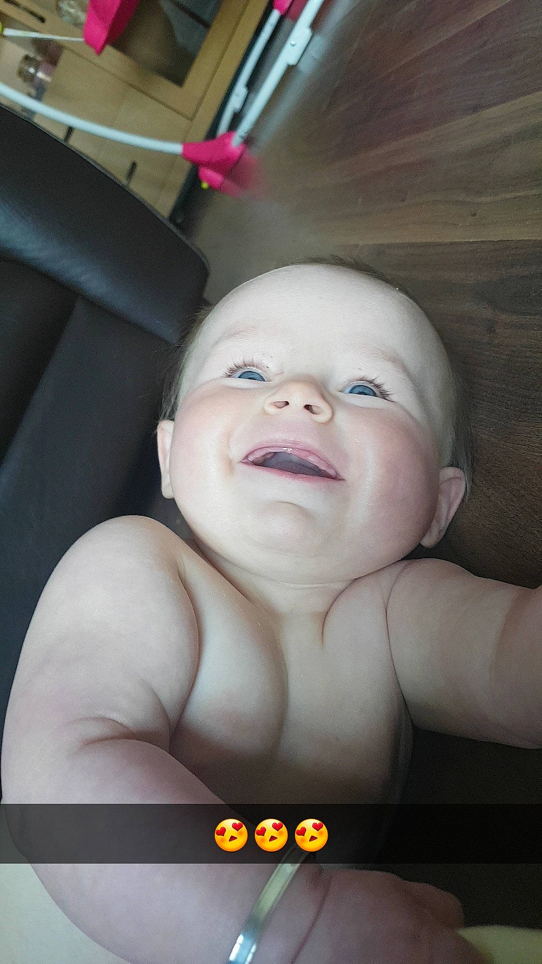 Demi-leigh joined the competition — help win amazing prizes! cheek, child, chin, eye, face, facial_expression, finger, fun, girl, hand, head, human_hair_color, infant, laughter, lip, mouth, nose, skin, smile, toddler