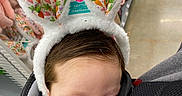 Robert Ray joined the competition — help win amazing prizes! accessory, baby, bunny_ears, car_seat, closed_eyes, cute, easter, fabric, hair, headband, infant, jacket, pacifier, retail, seasonal_display, shopping_aisle, sleeping, soft_toy, store, young_child