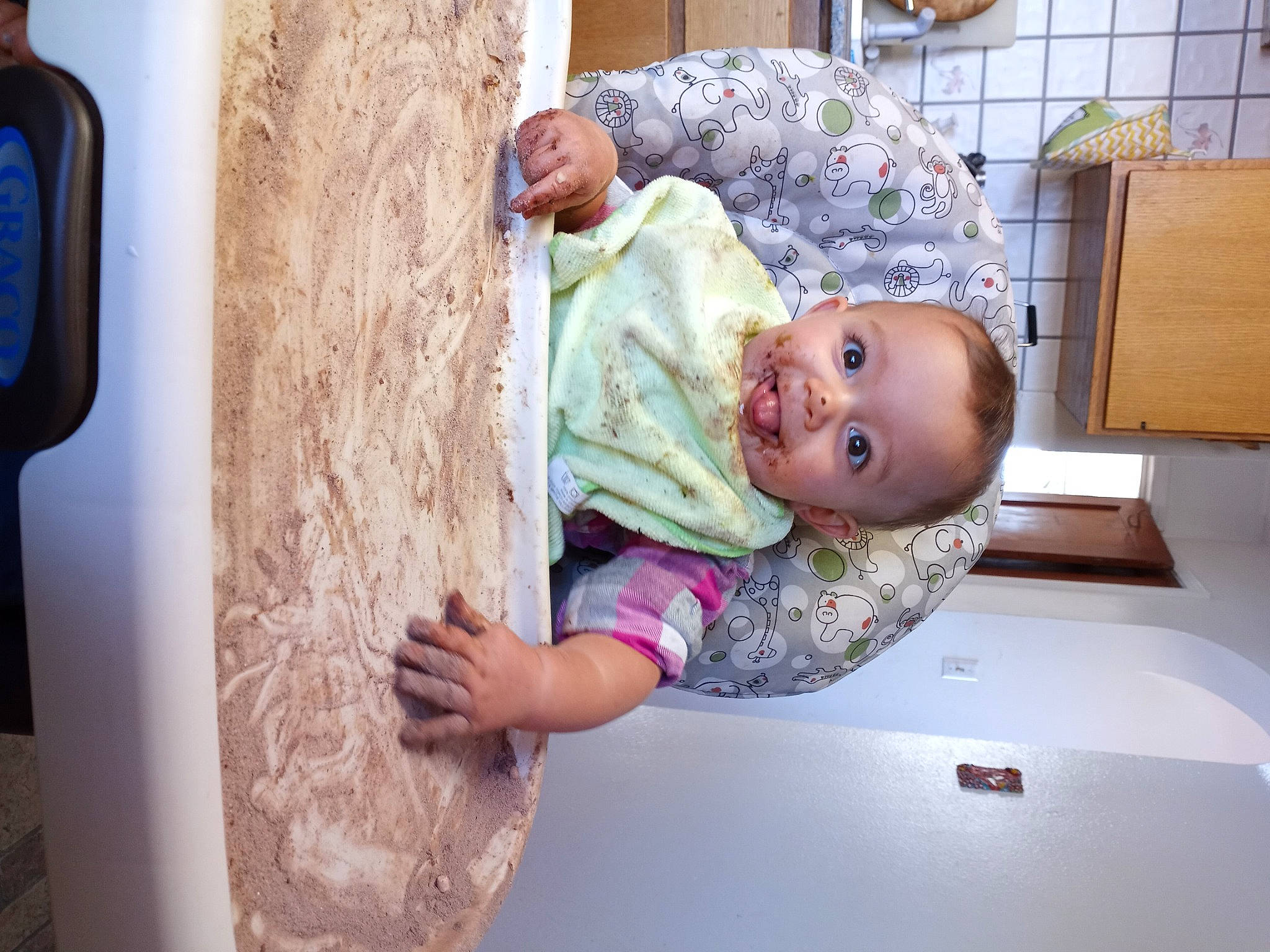 Ziva joined the competition — help win amazing prizes! baby, baby_products, baby_safety, baby_toddler_clothing, beauty, child, comfort, flooring, fun, house, linens, person, product, room, shipping_box, sitting, smile, standing, t_shirt, toddler