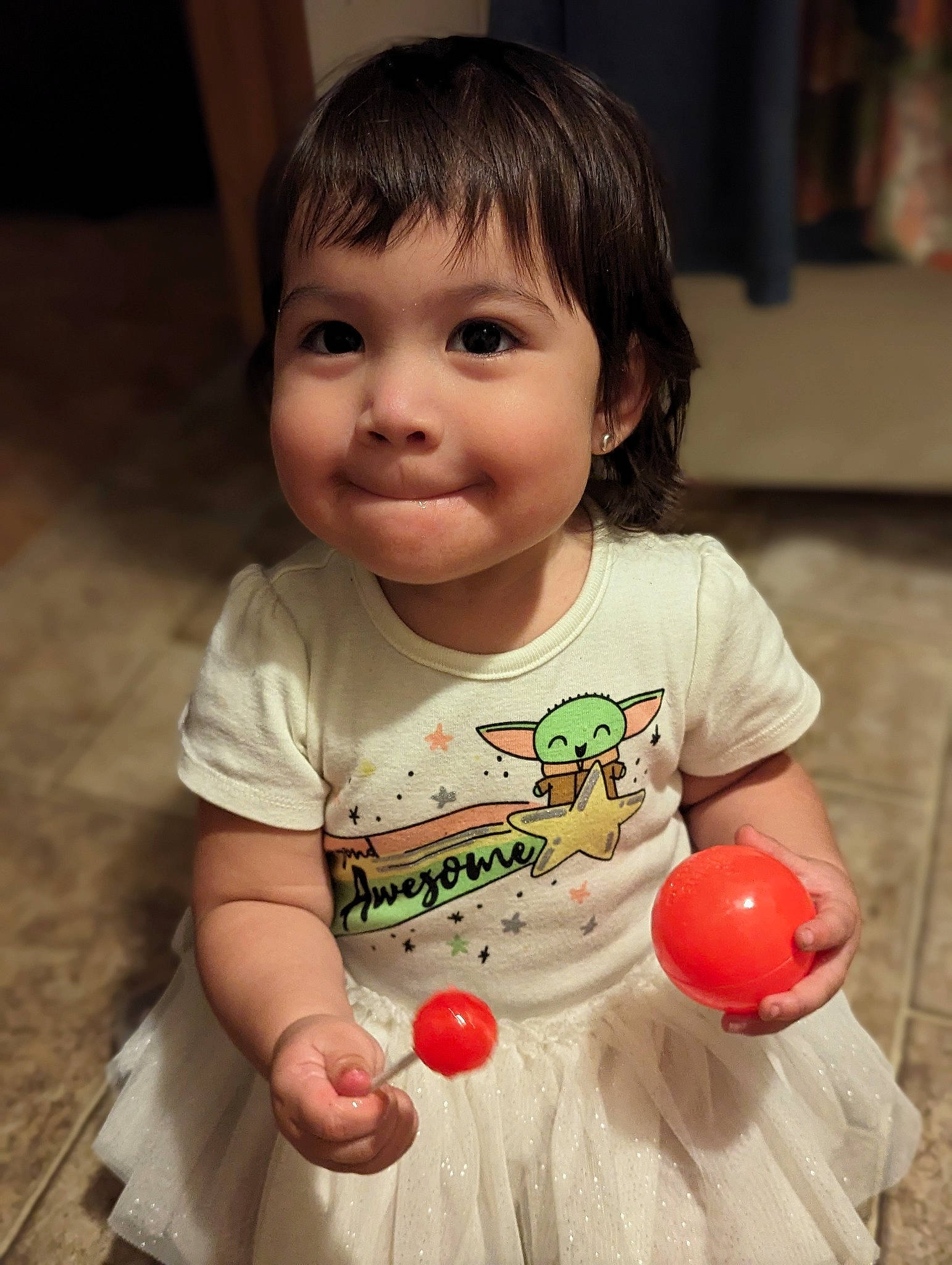 Luna Rayne joined the competition — help win amazing prizes! arm, baby, baby_toddler_clothing, cheek, child, event, finger, flooring, fun, hand, happy, joy, lip, nose, person, skin, sleeve, smile, t_shirt, toddler